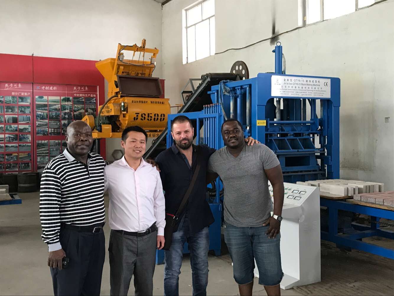 ZCJK block making machine Customer in Uganda Embassy