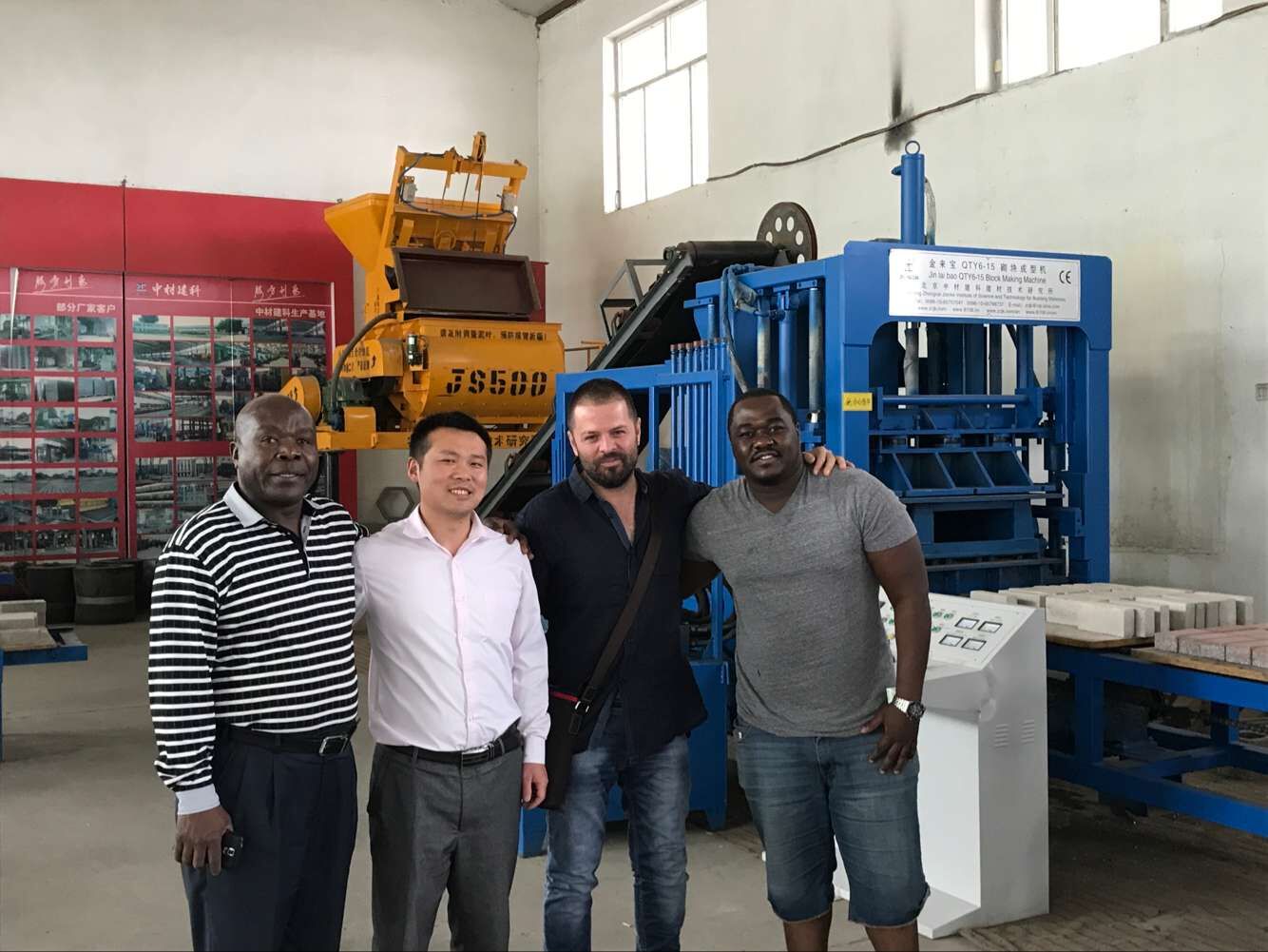 ZCJK block making machine Customer in Uganda Embassy