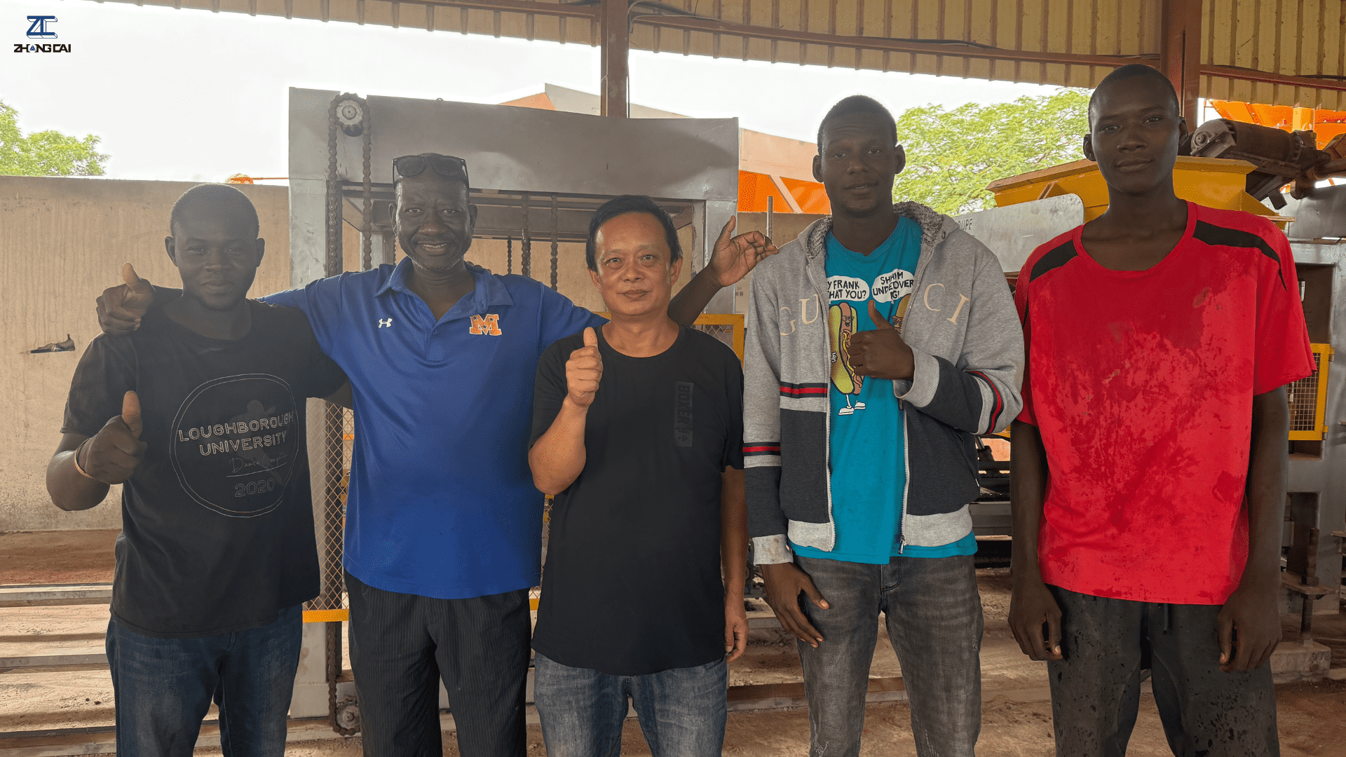 04 ZCJK block making machine installation and operation site at a clients factory