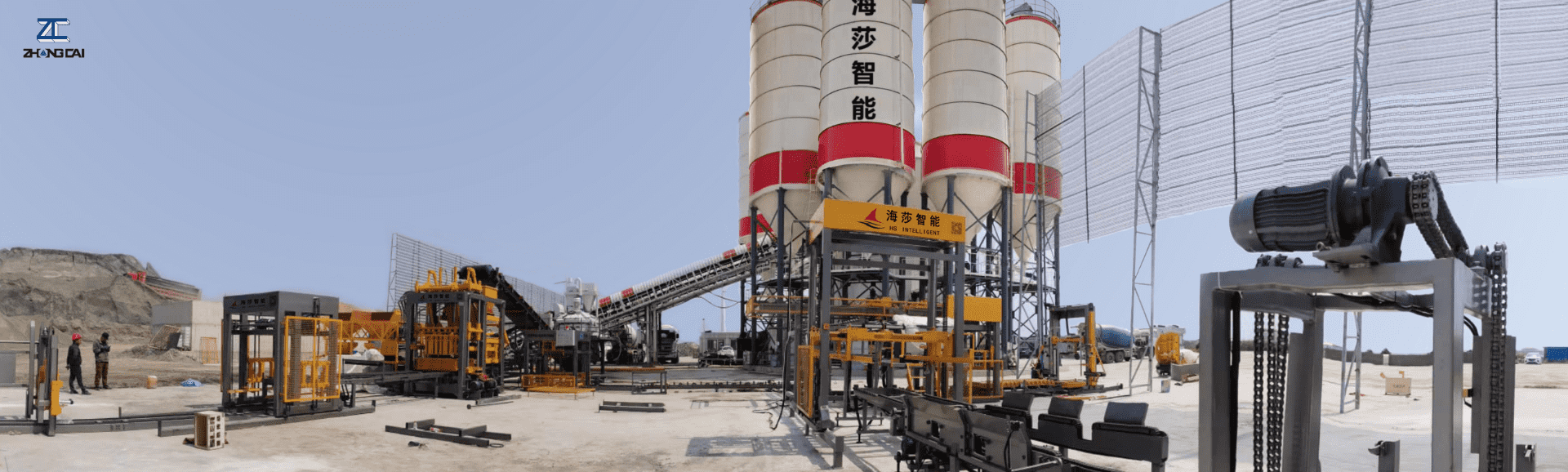 ZCJK hydraulic concrete block machine in operation at a customer production site.png