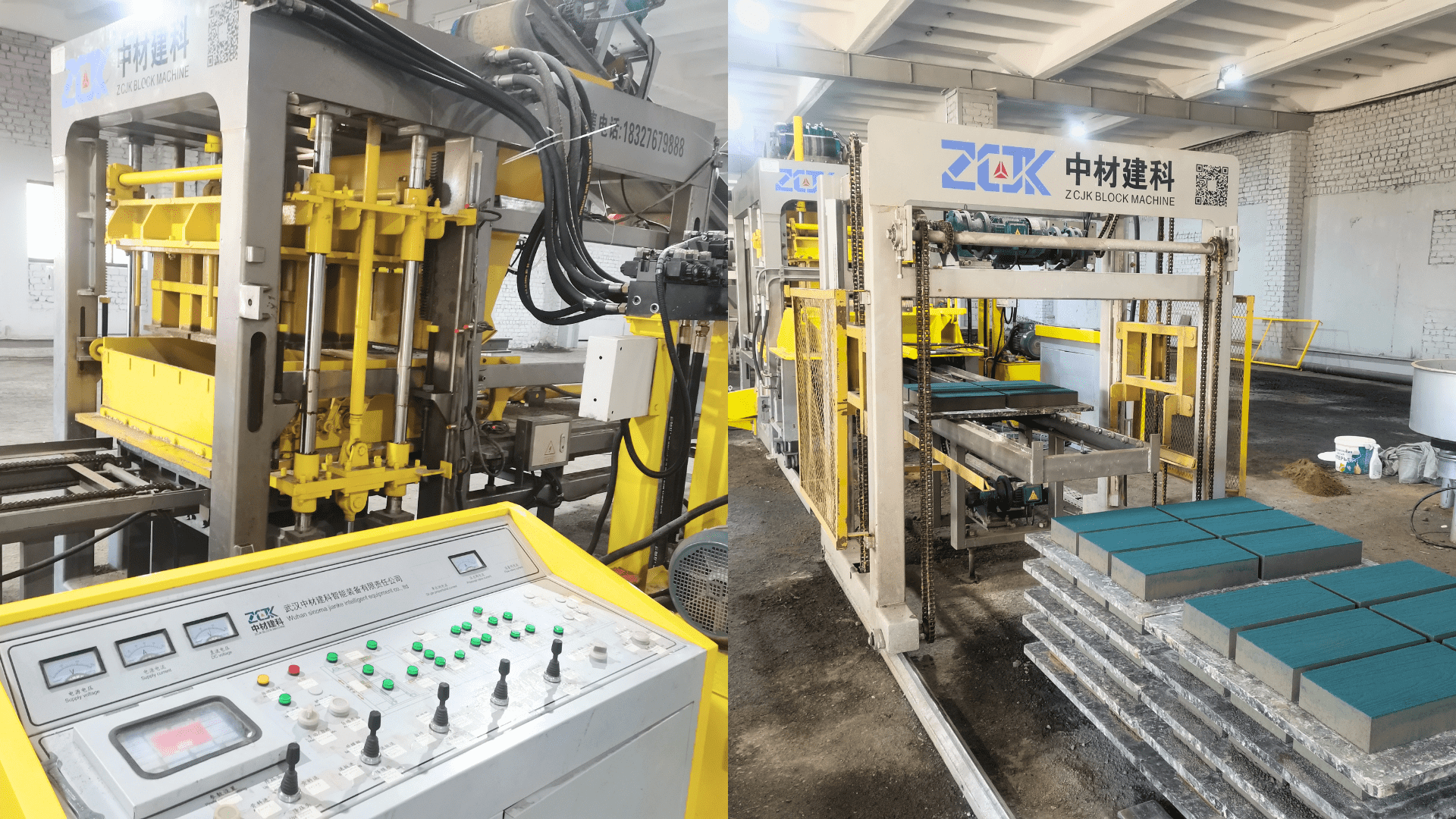 ZCJK QTY6-15 hydraulic concrete block making machine with PLC control and automatic production line.png