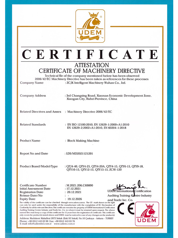 CE EU Certified Concrete Block Machine Manufacturer