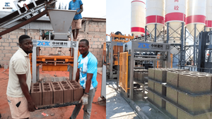 Comparison between manual block machine and automatic concrete block production line in a factory environment.png