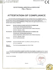  CE Certificate 