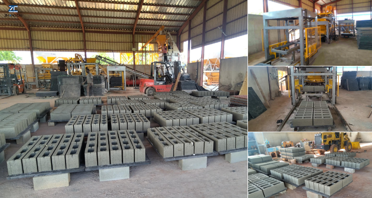 ZCJK ZC1000 block production line operating at a Nigerian client’s factory