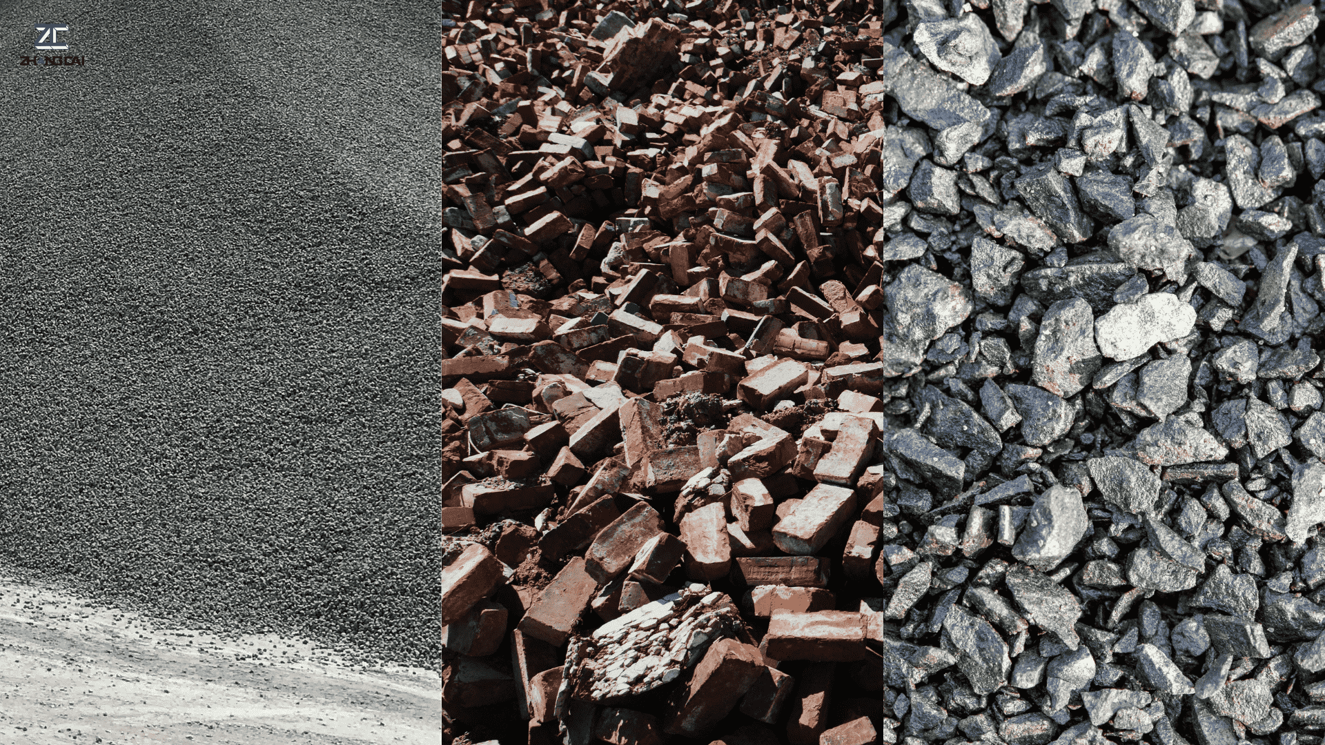 Recycled construction waste aggregate and fly ash raw materials for eco-friendly concrete block manufacturing.png
