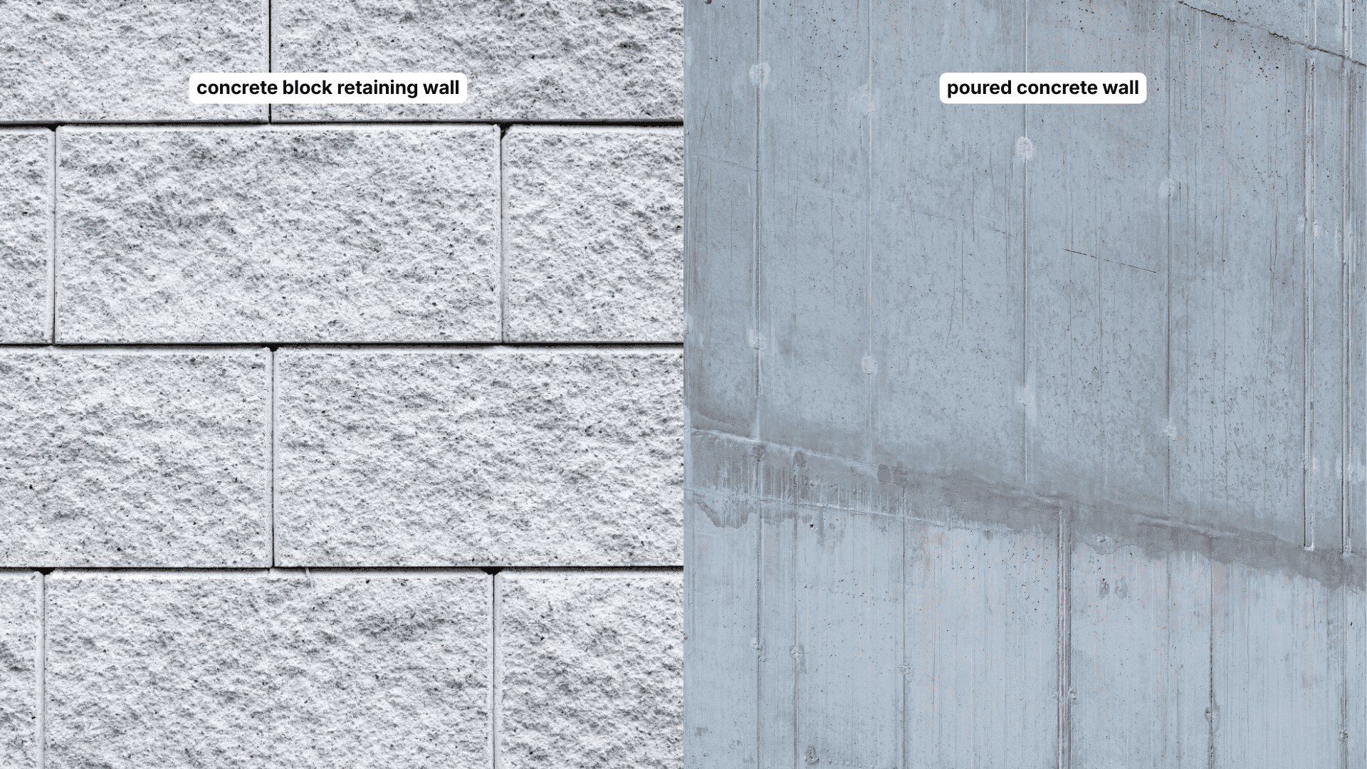 01 concrete block retaining wall compared with poured concrete wall in infrastructure construction project.png