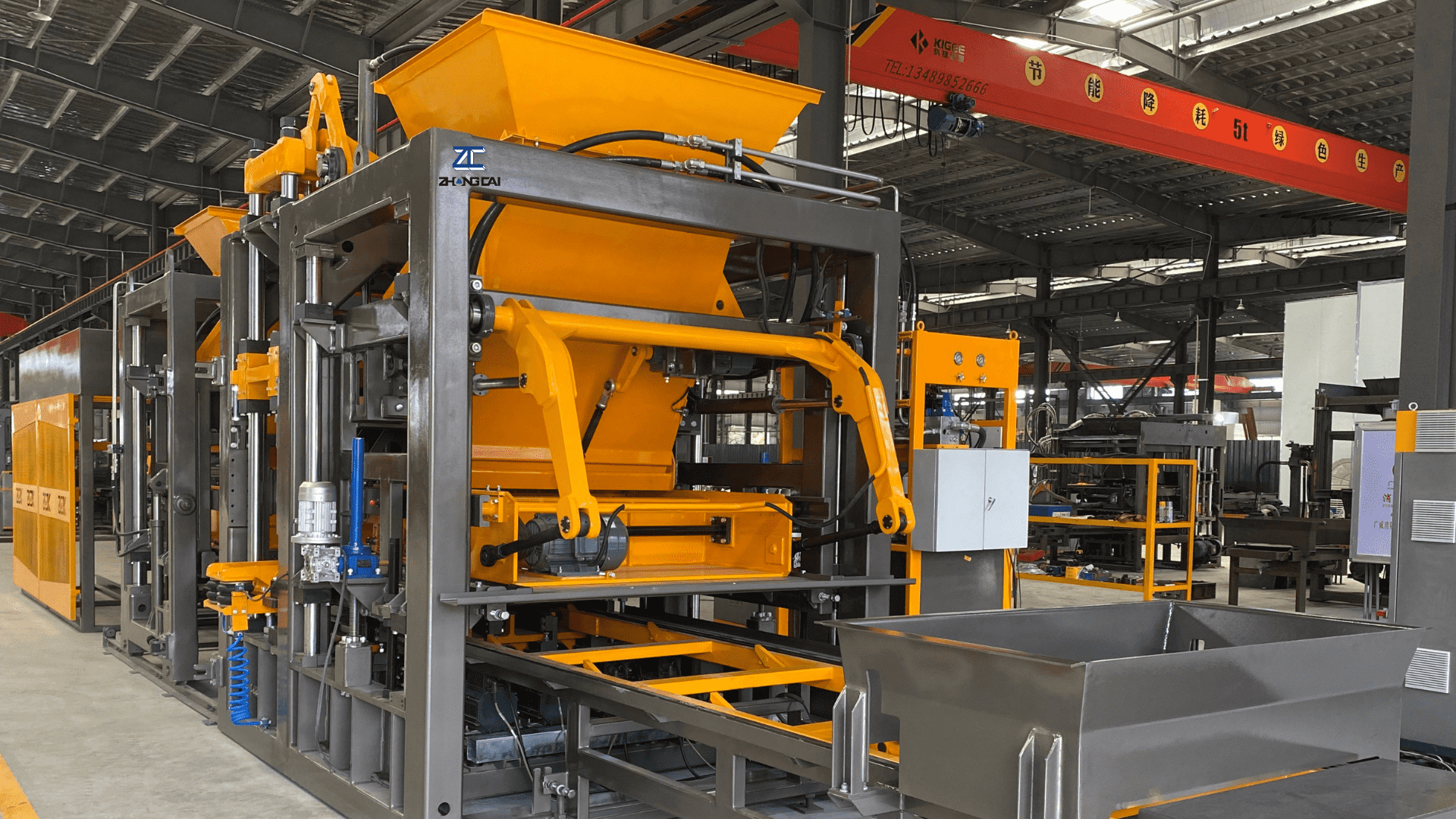 High-performance servo-driven block manufacturing machine production line for energy-efficient brick production._compressed